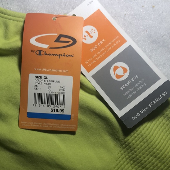 Champion Athletic NWT cool lime SZ XL built in bra - Picture 2 of 7